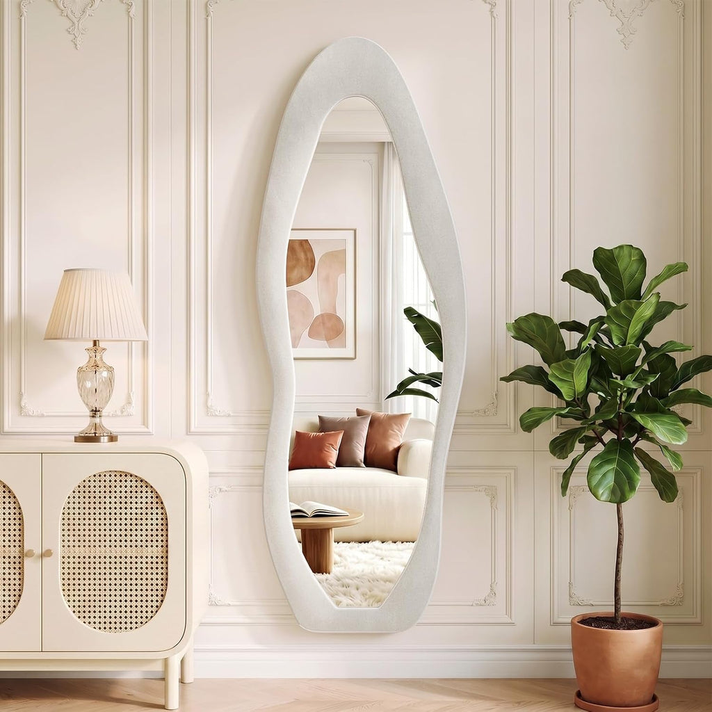 Decorative Irregular Full Length Standing Floor Mirror