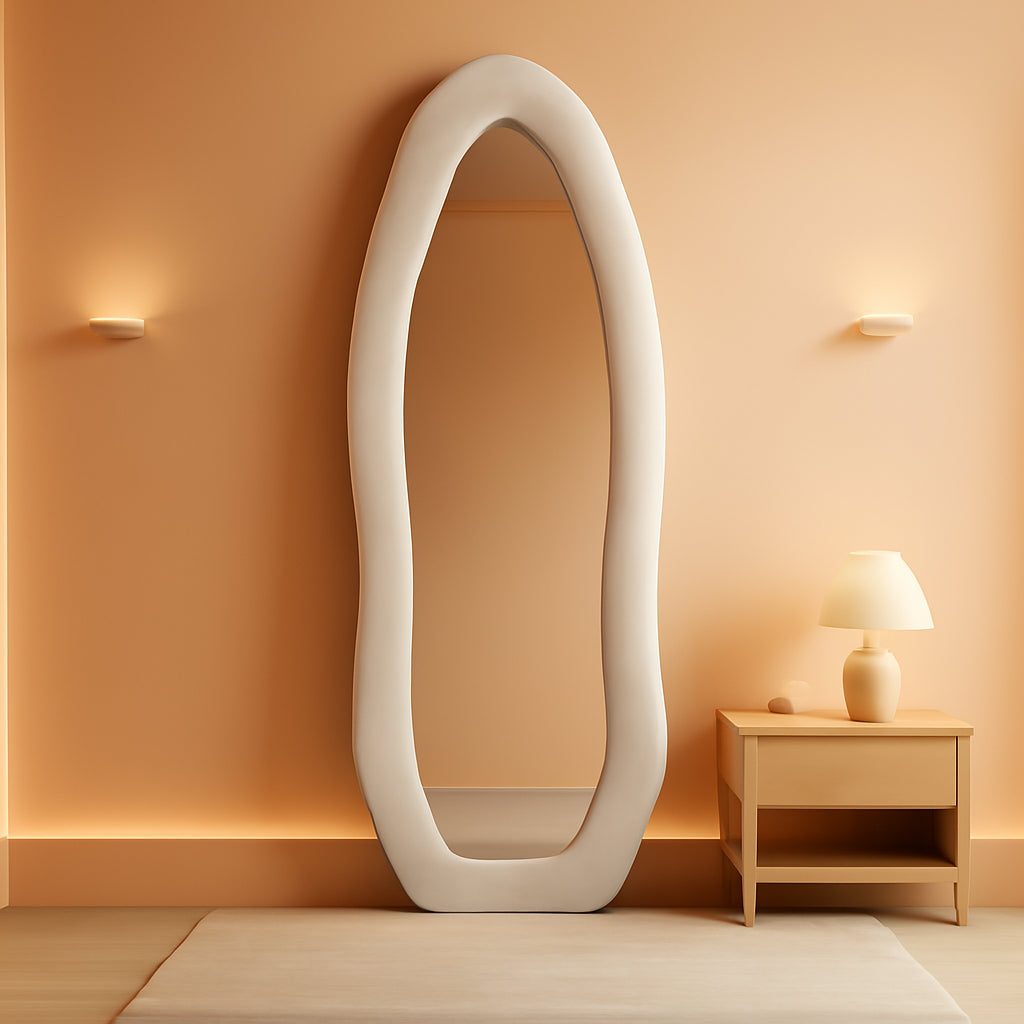 Decorative Irregular Full Length Standing Floor Mirror