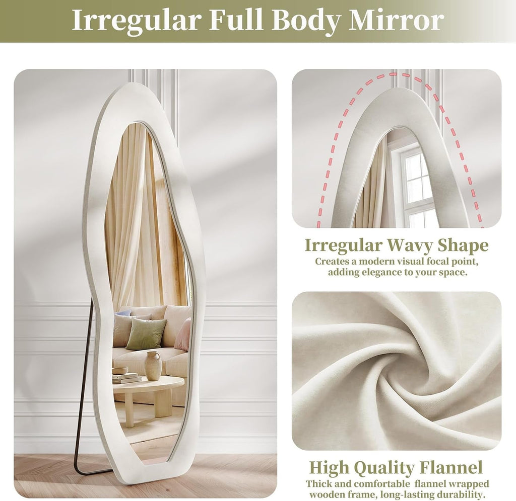 Decorative Irregular Full Length Standing Floor Mirror