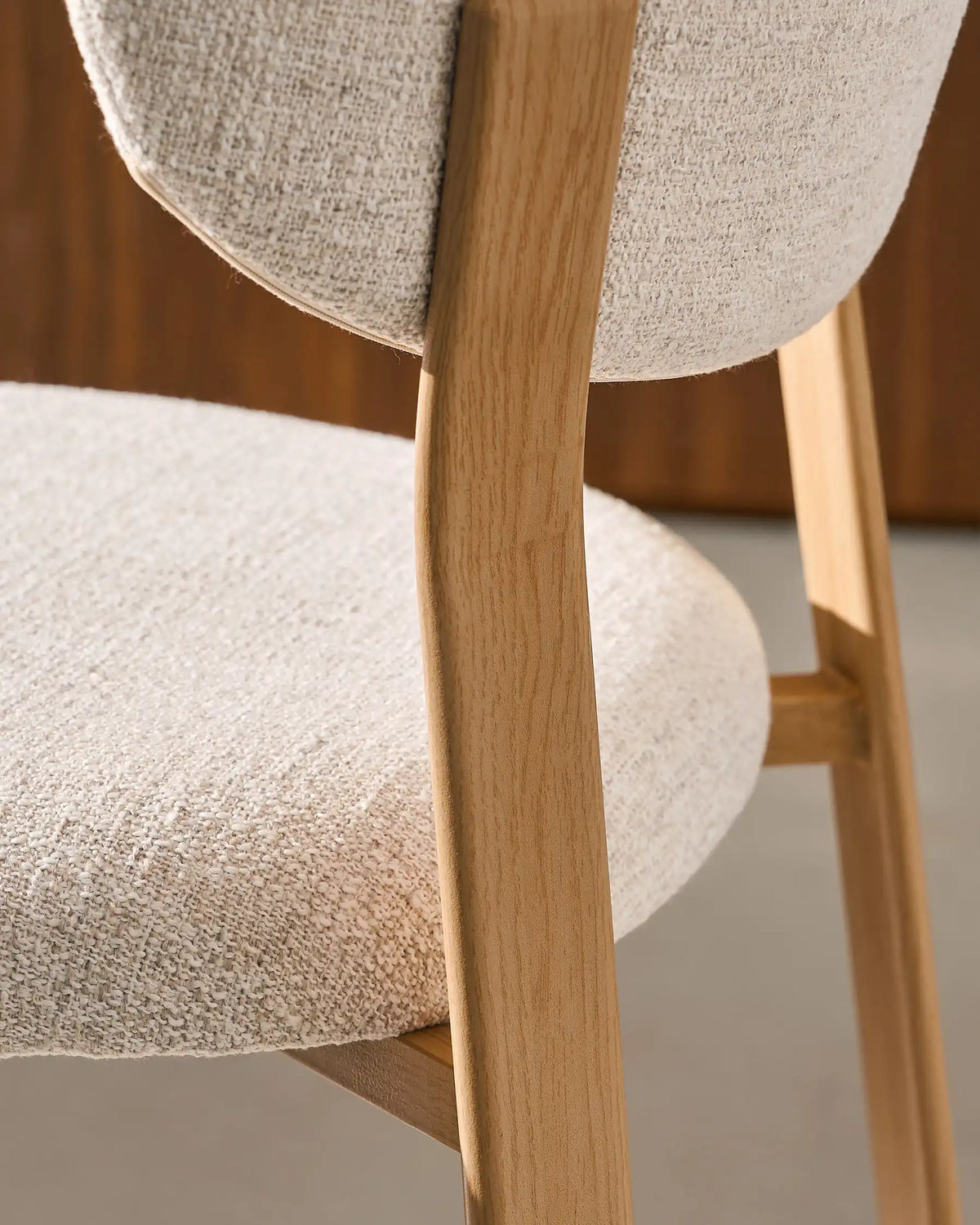 Bramley Oatmeal Linen Blend Bar Stools [65cm][Set of 2]-4