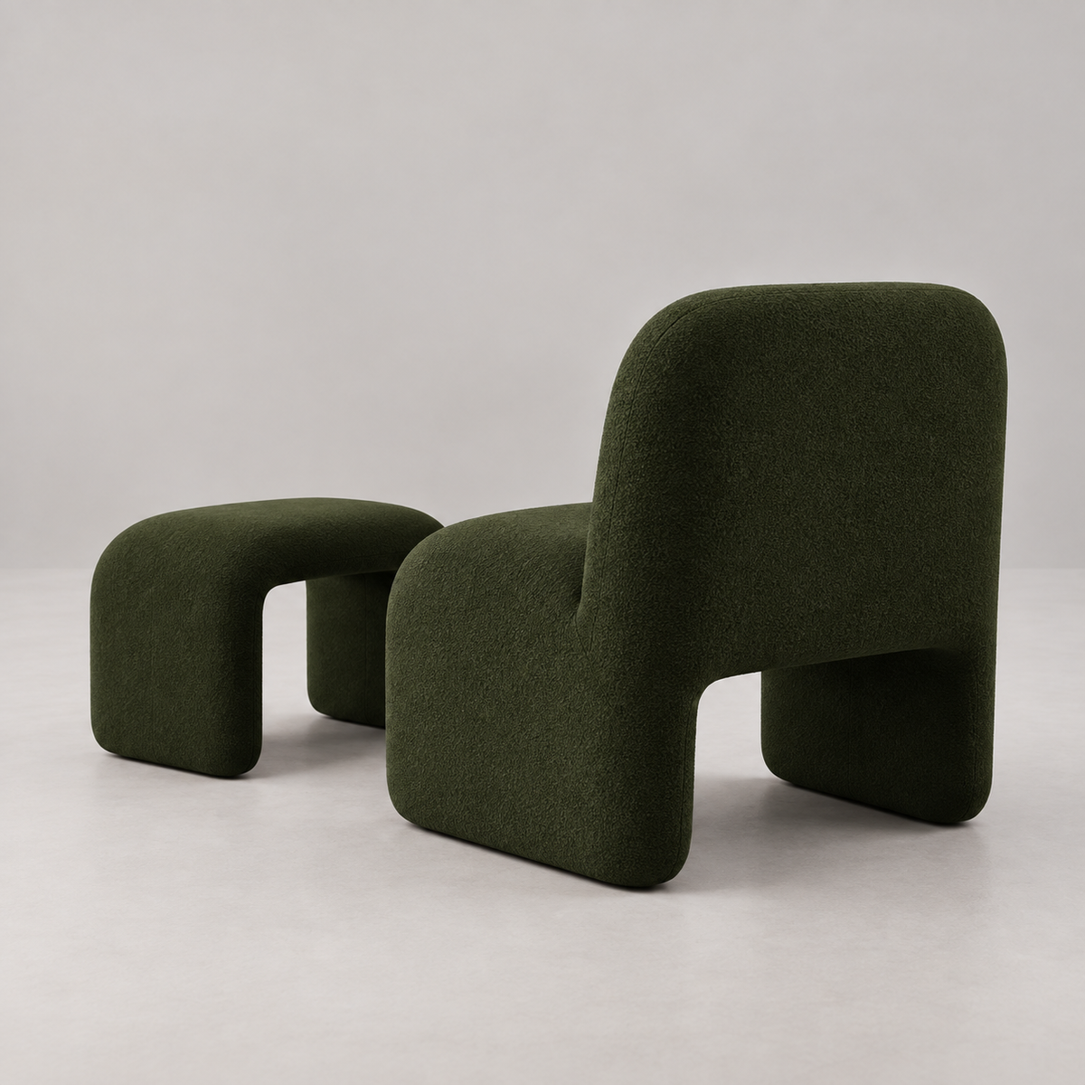 Solène Arc Lounge Chair & Ottoman