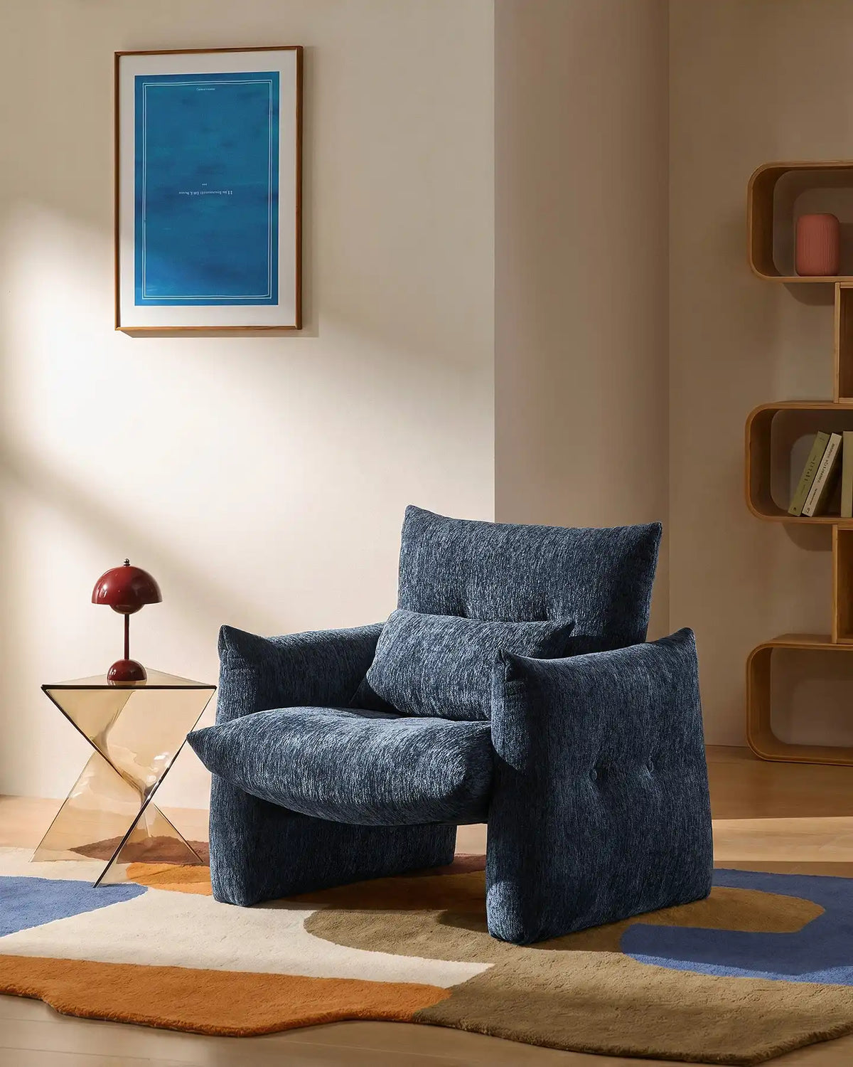 Kumo Navy Blue Accent Chair-1